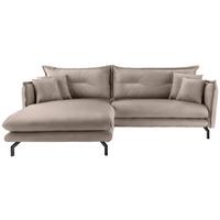 Ecksofa Lava Beige S: 180x255cm - Beige/Schwarz, MODERN, Textil (180/255cm) - Livetastic