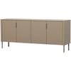 Sideboard Gunnar Schlammfarben B: 201 Cm - Schlammfarben/Schwarz, Design, Holz (201/85/44cm) - Livetastic