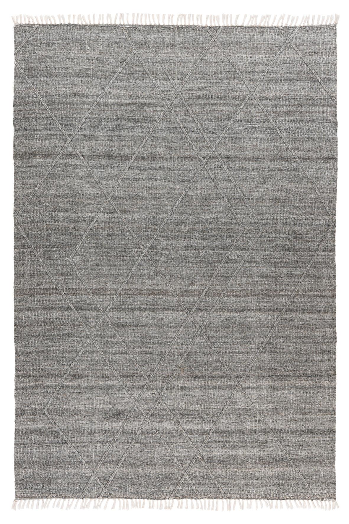 Flachwebeteppich My Dakar 365 - Grau, Basics, Textil (140/200cm) - Obsession