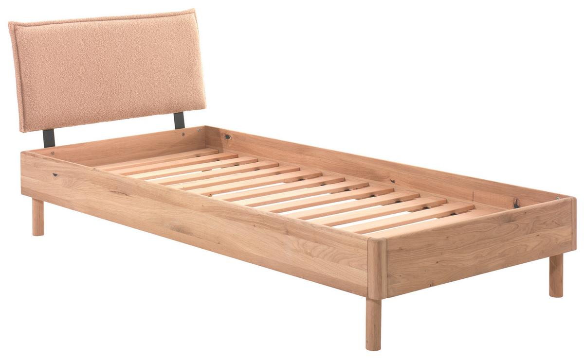 Bett Forrest Naturfarben 90x200cm - Eichefarben/Beige, MODERN, Holz/Textil (90/200cm) - Vipack