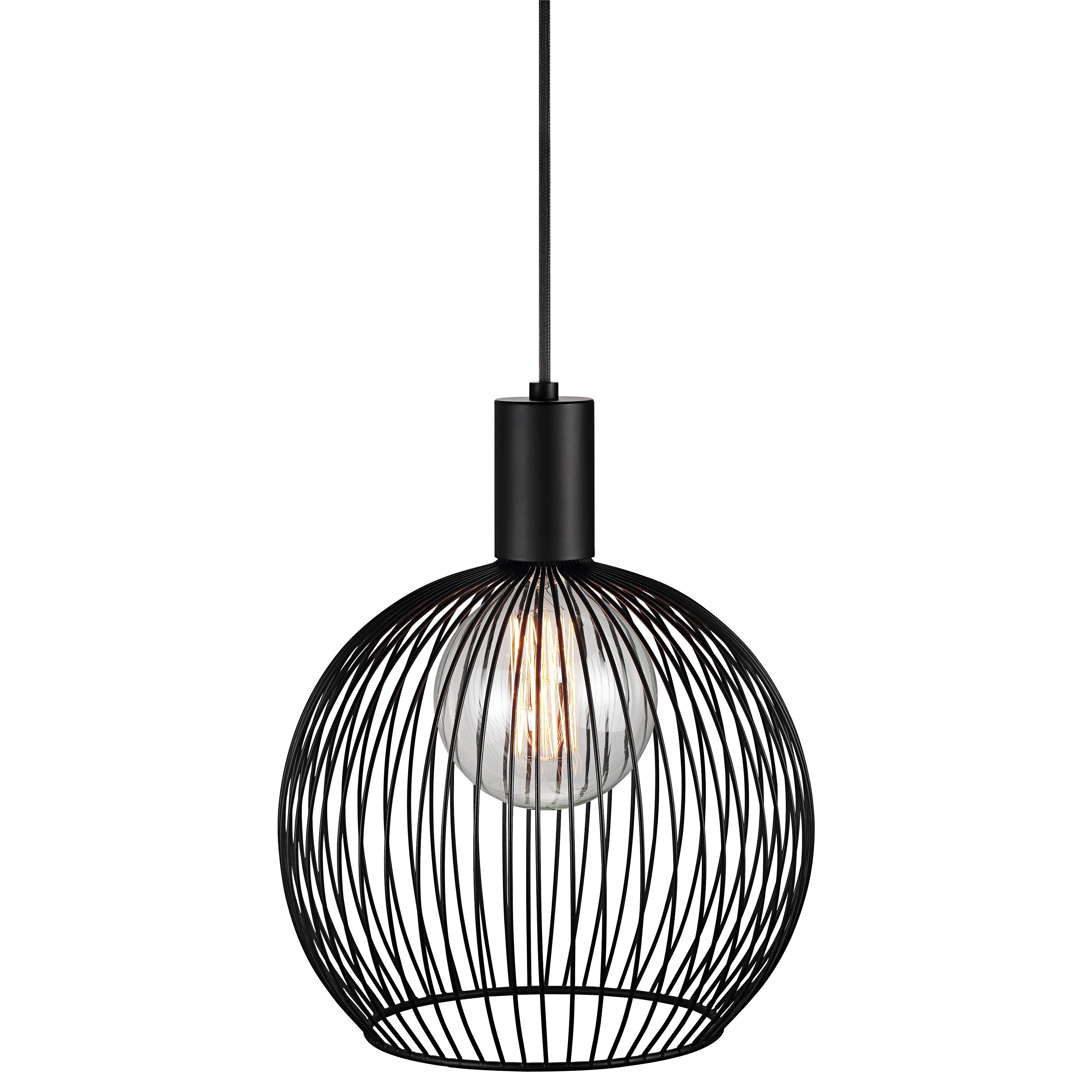 Hängeleuchte Aver Pela Schwarz D: 30 cm - Schwarz, KONVENTIONELL, Metall (30/35cm) - Nordlux