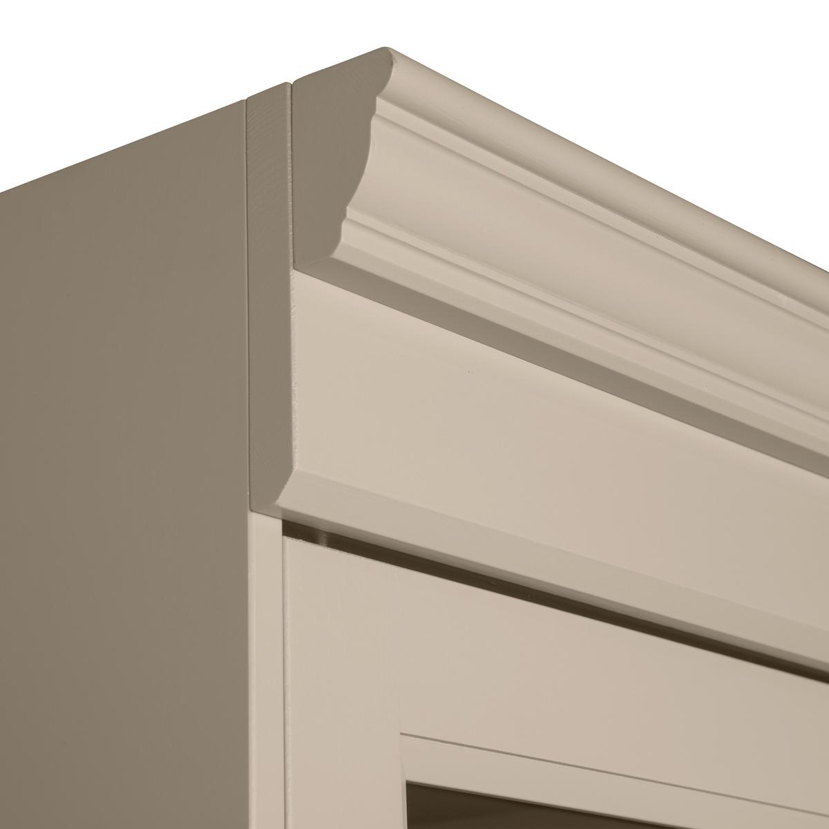 Vitrine Chow Grau B: 105cm - Grau, Design, Holz (105/215/40cm) - Livetastic