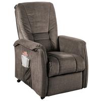 Fernsehsessel Harry Braun B: 77 cm - Schwarz/Braun, Design, Textil (77/107/88cm) - Livetastic