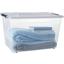Box mit Deckel Benno I ca. 60 Liter - Transparent/Anthrazit, KONVENTIONELL, Kunststoff (58/39/35cm) - Plast 1 Box mit Deckel Benno I ca. 60 Liter - Transparent/Anthrazit, KONVENTIONELL, Kunststoff (58/39/35cm) - Plast 1