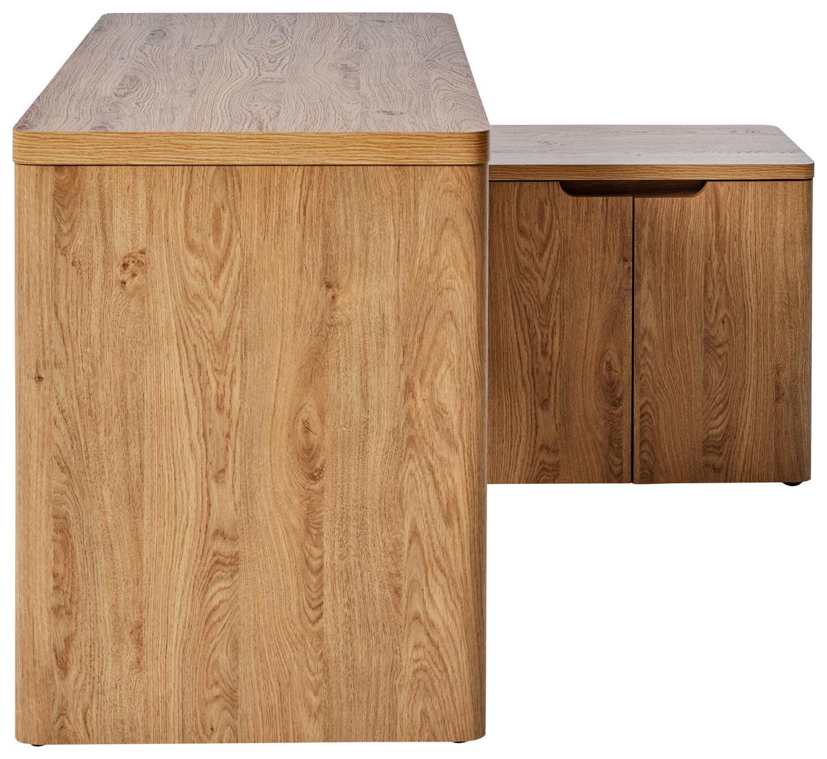 Eckschreibtisch Libre C 155 E* - Eichefarben, MODERN, Holzwerkstoff (140/118/76cm) - Livetastic