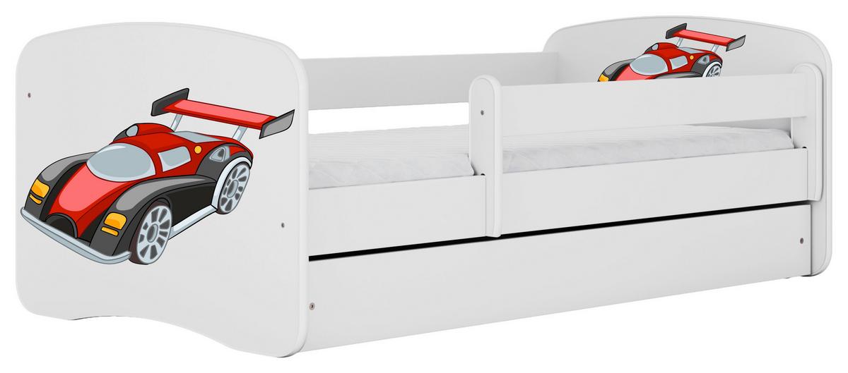 Kinder-/Juniorbett Babydreams inkl. Matratze 80x160 - Birkefarben/Weiß, MODERN, Holz/Holzwerkstoff (80/160cm) - MID.YOU