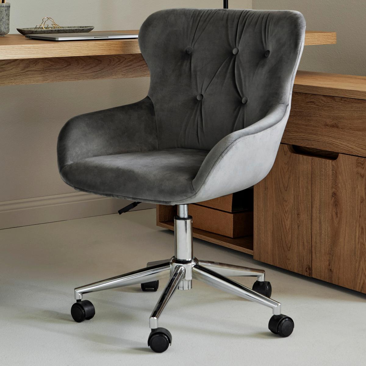 Drehstuhl Club Worx - Chromfarben/Grau, MODERN, Kunststoff/Textil (57/62/83-93cm) - Livetastic