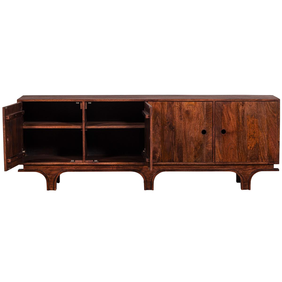 Sideboard Staes Walnussfarben B: 200 Cm - Walnussfarben, Design, Holz (200/70/45cm) - Livetastic