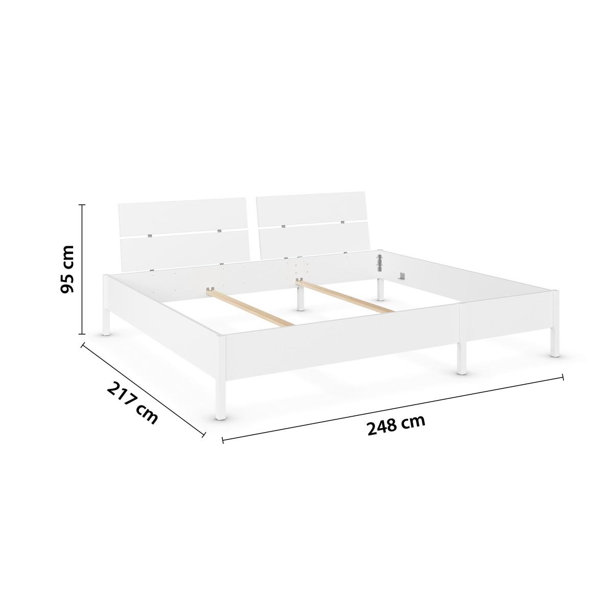 Familienbett Mare Weiß 240x200 Cm - Weiß, MODERN, Holzwerkstoff (240/200cm) - Rauch Möbel