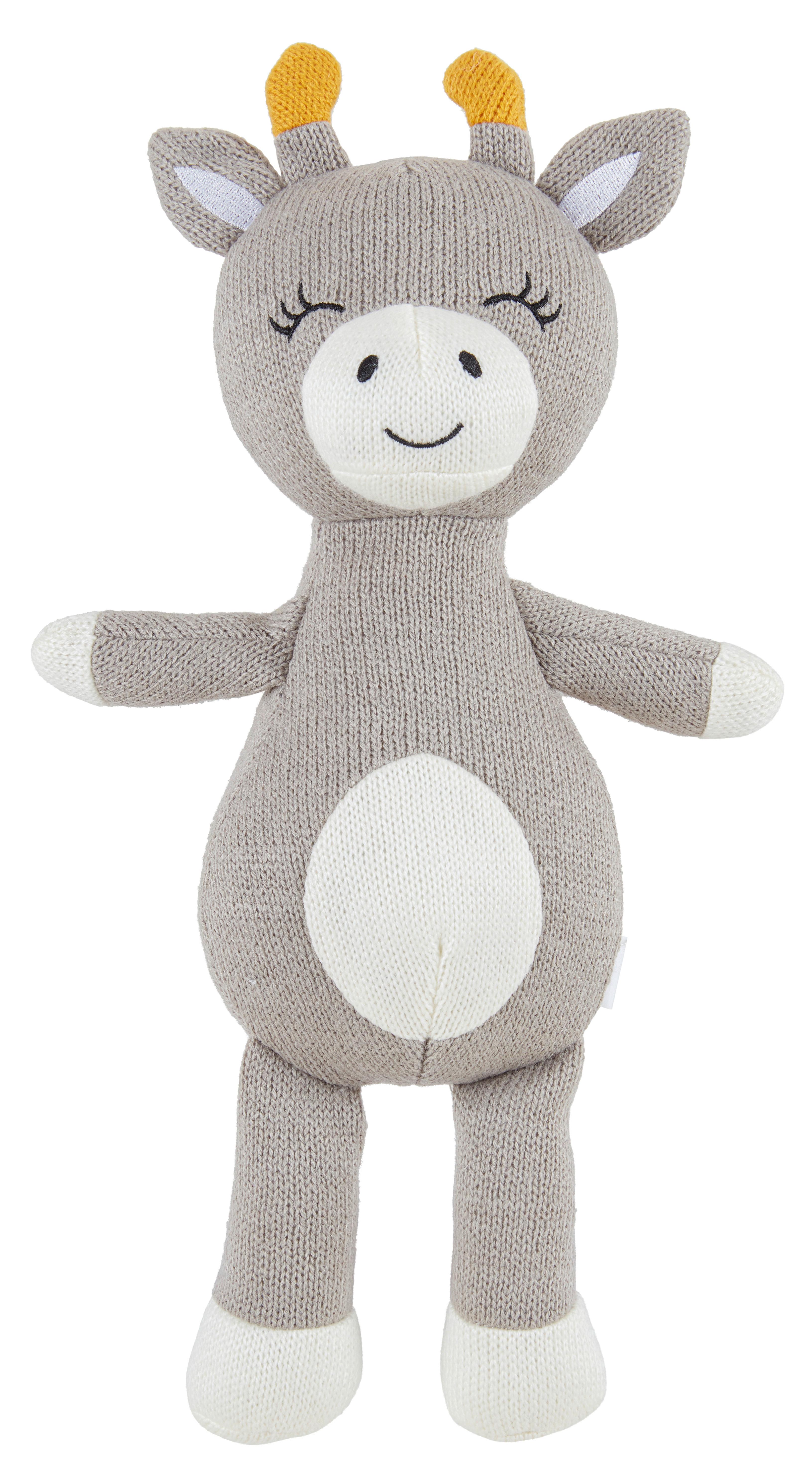 PLYŠÁK Sally, v: 33cm - šedá/bílá, Konvenční, textil (33cm) - Modern Living