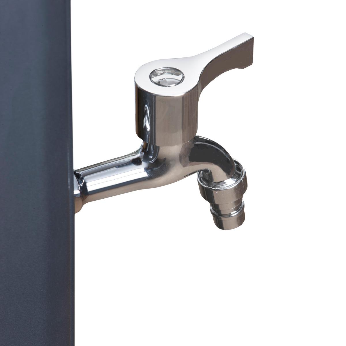 Solardusche, Schwarz Lxbxh: 19x17x219 Cm - Schwarz, KONVENTIONELL, Kunststoff/Metall (19/17/219cm) - Gre