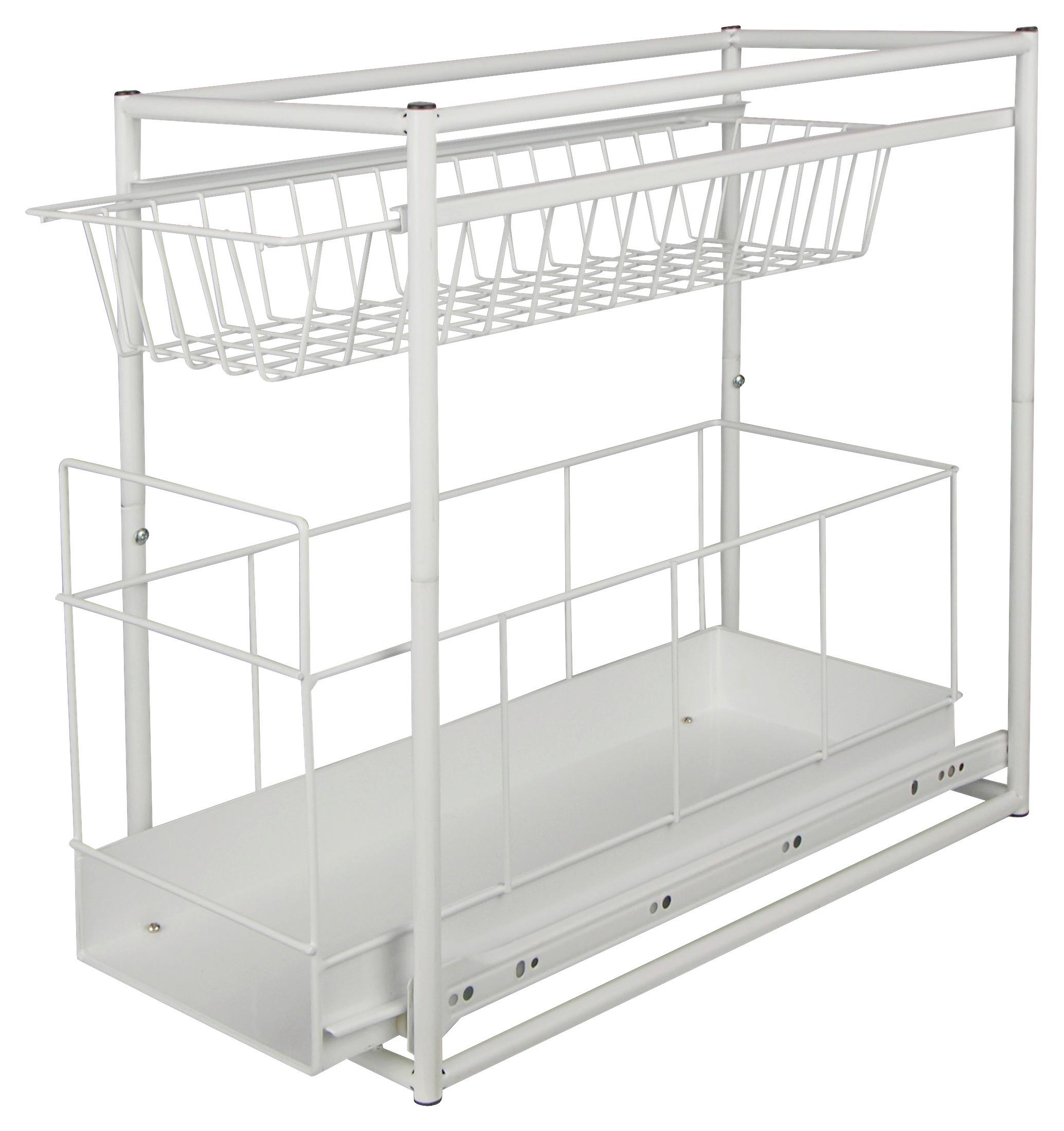 Teleskopschublade Spülschrank 2 Ablagen LBH: 45x23x45 cm
