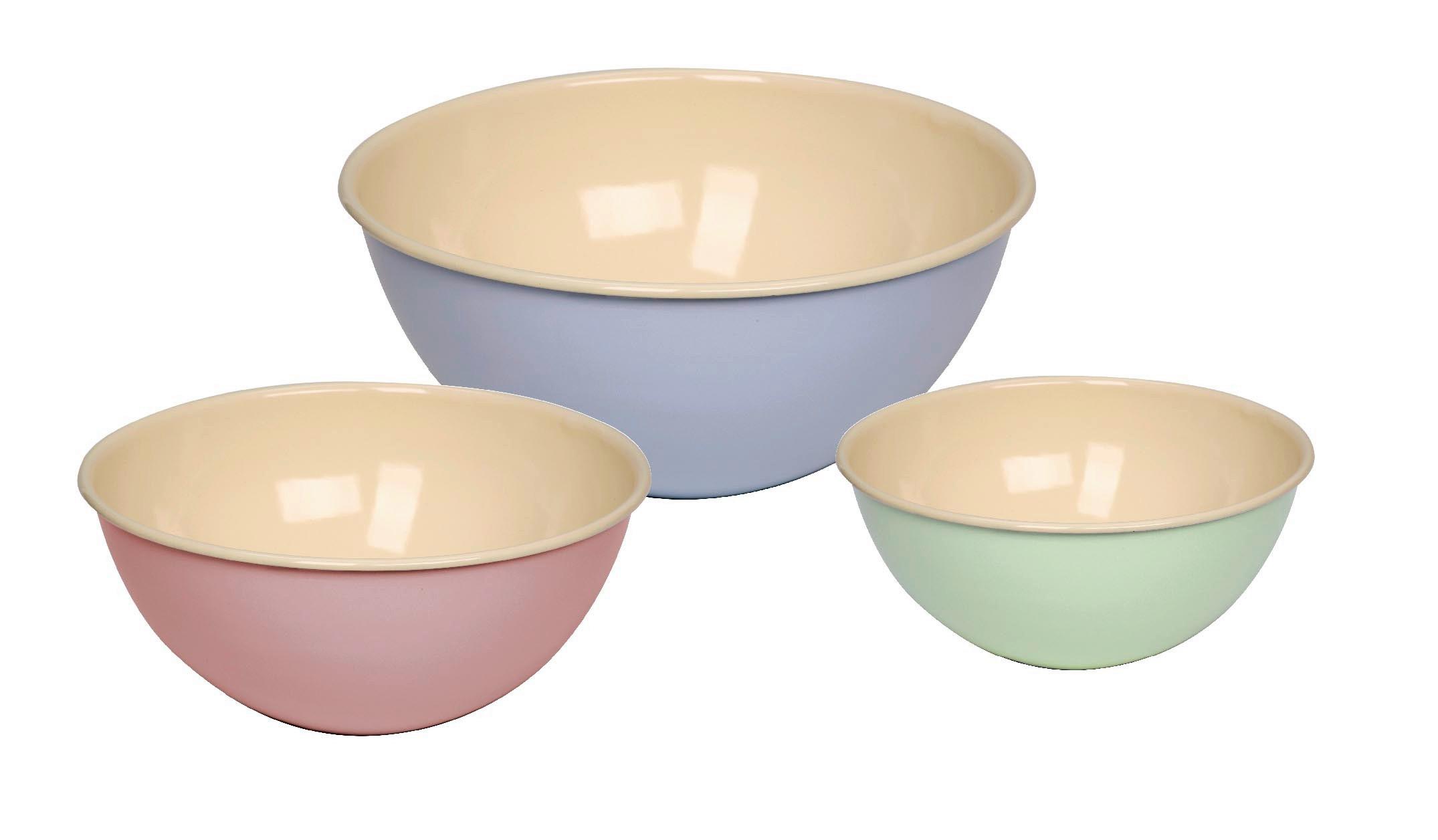 SCHÜSSELSET 0510-006 BUNT/PASTELL - Pastellblau/Rosa, Basics, Metall (22+26+30cm) - Riess