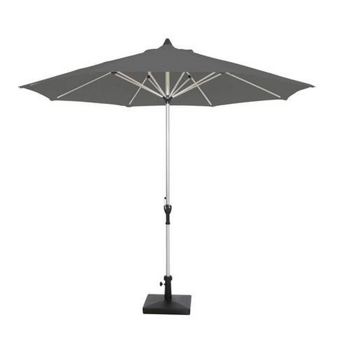 Sonnenschirm Acapole DM: 270 cm Anthrazit/Platinfarben - Platinfarben/Anthrazit, Basics, Textil/Metall (270cm) - Gardenson
