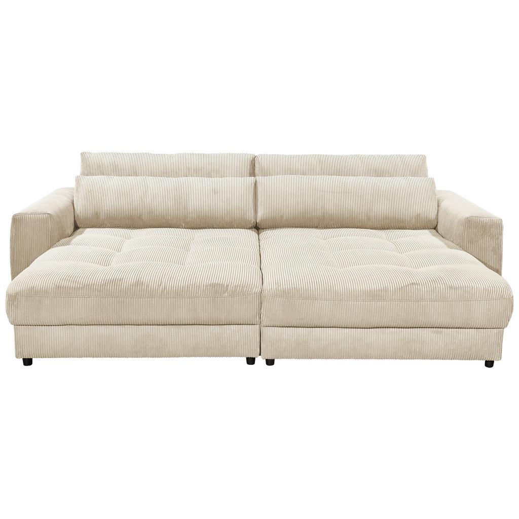 Big Sofa Barura Loveseat mit Kissen B: 292 cm Creme Cord