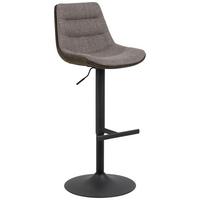 Barhocker Adisa - Anthrazit/Graubraun, Design, Textil/Metall (47/95/52,5cm) - MID.YOU