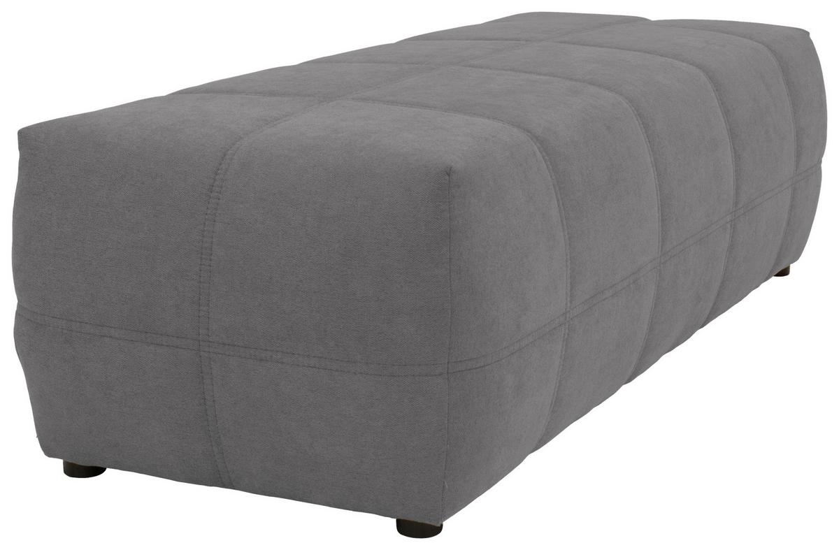 Hocker Brandon Silberfarben B: 150 cm - Silberfarben/Schwarz, Design, Textil (150/60/40cm) - MID.YOU