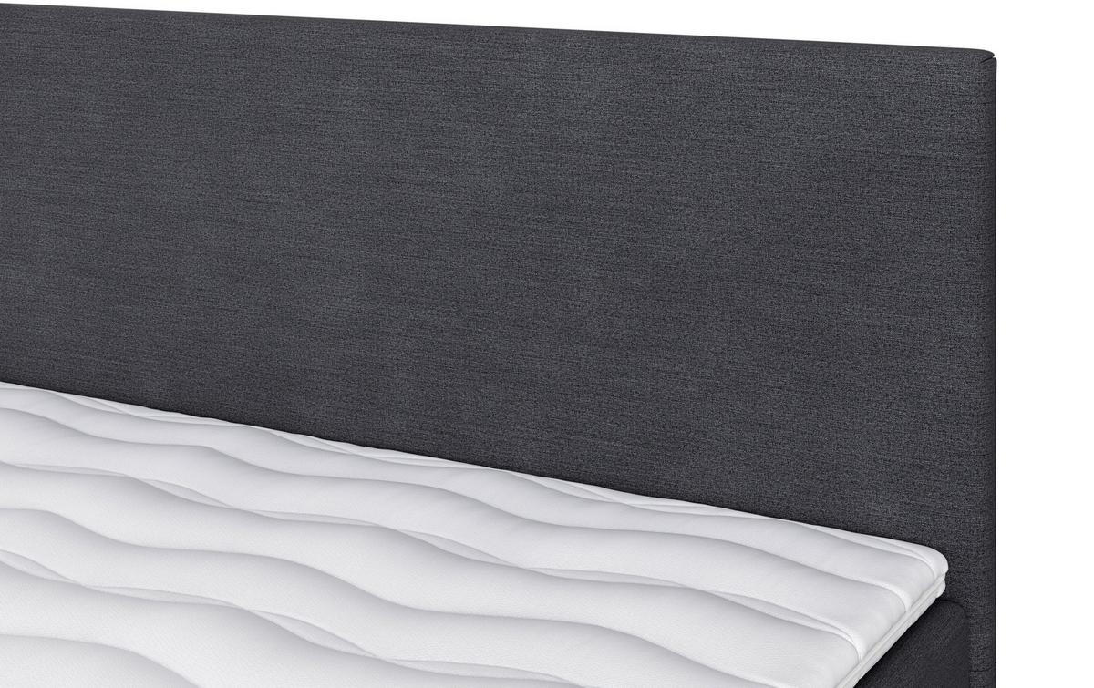 Boxbett mit Topper Andorra 140x200 cm Dunkelblau - Schwarz/Dunkelblau, MODERN, Holz/Holzwerkstoff (140/200cm) - MID.YOU