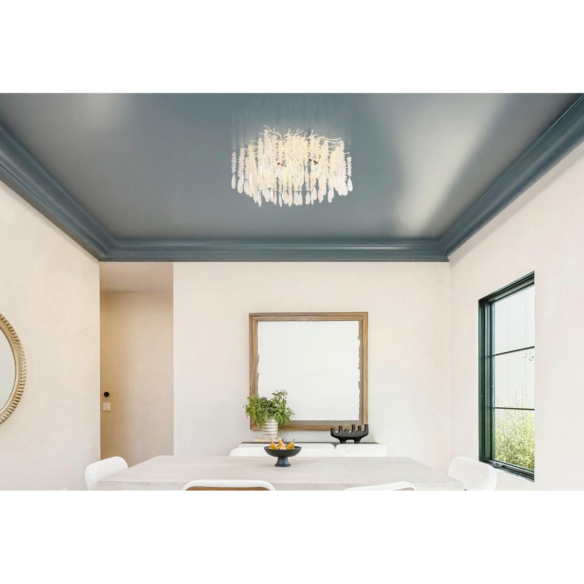 Deckenleuchte Exkl. 8xe14, 40w - Klar/Silberfarben, KONVENTIONELL, Glas/Metall (60/45cm) - Globo