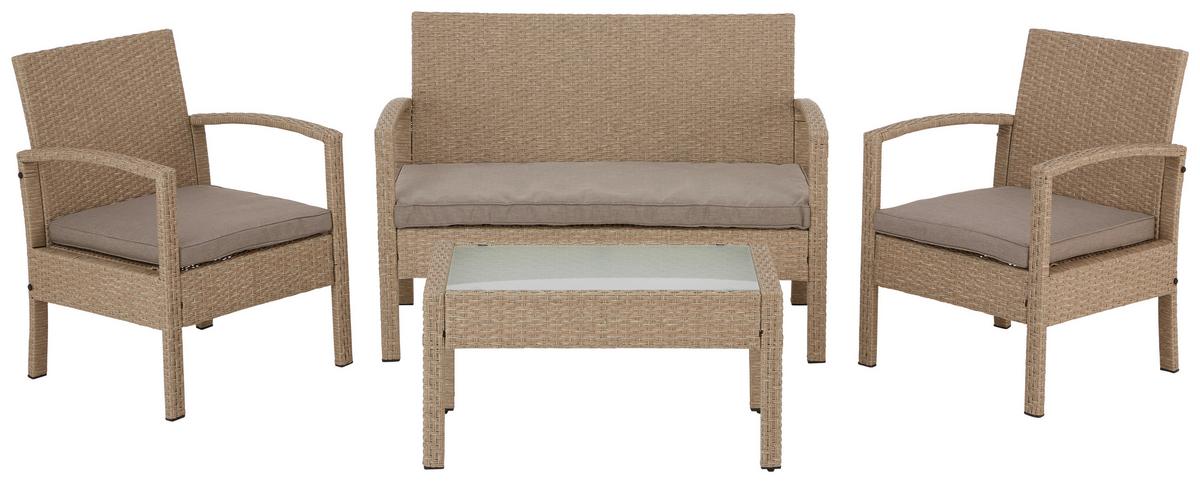 Lounge-garnitúra Sydney - szürke, Modern, műanyag/Üveg - Ondega