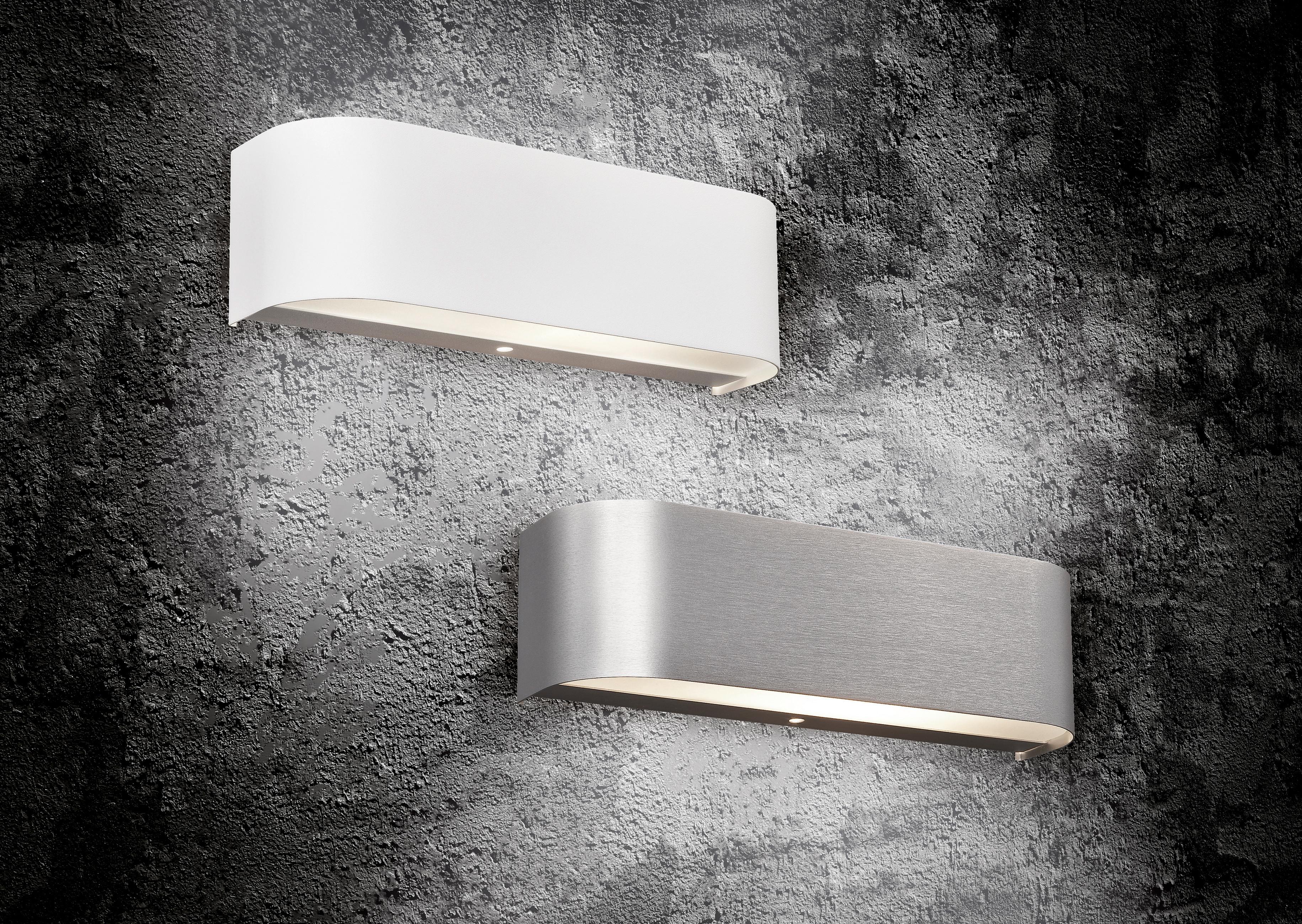 LED-Wandleuchte 220810205 Adriano - Alufarben/Weiß, KONVENTIONELL, Glas/Metall (6/30/8cm) - Trio Leuchten