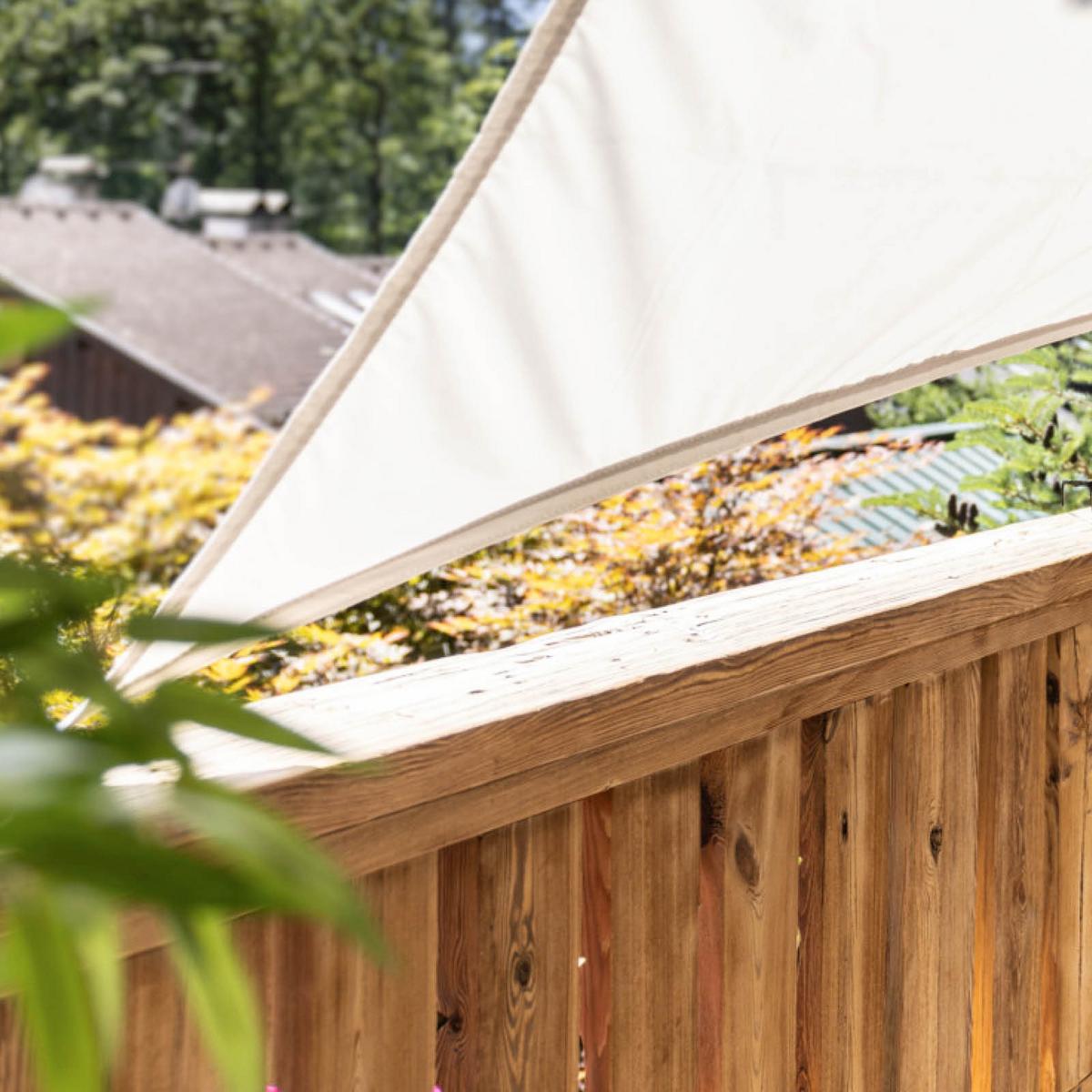 Gartensonnensegel Balkon-Repet Grau - Grau, Basics, Textil (170/270cm)