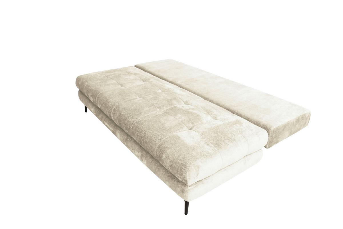 Schlafsofa Perla Creme B: 203 cm - Creme/Schwarz, KONVENTIONELL, Textil (203/94/96cm)