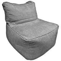 Sedací vak CAROLINE, sivý velúr, max. 90 kg - sivá, Modern, textil (90/80/100cm) - Mömax