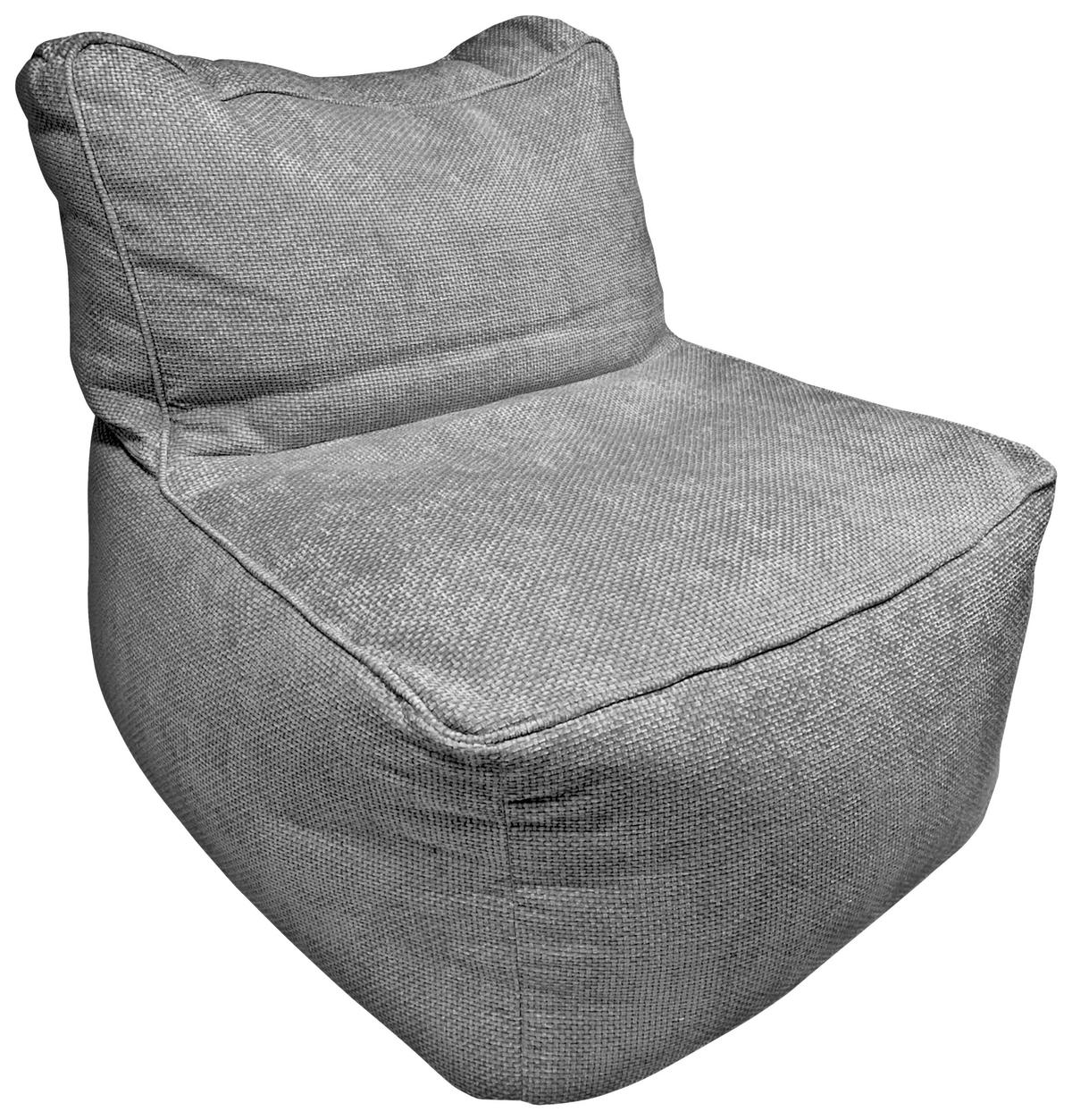 Sedací vak CAROLINE, šedý velur, max. 90 kg - šedá, Moderní, textil (90/80/100cm) - Mömax