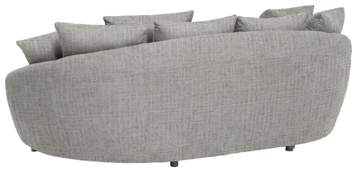 Megasofa Aruba 2 Silberfarben B: 238 cm - Silberfarben/Schwarz, Trend, Textil (238/80/140cm) - Luca Bessoni