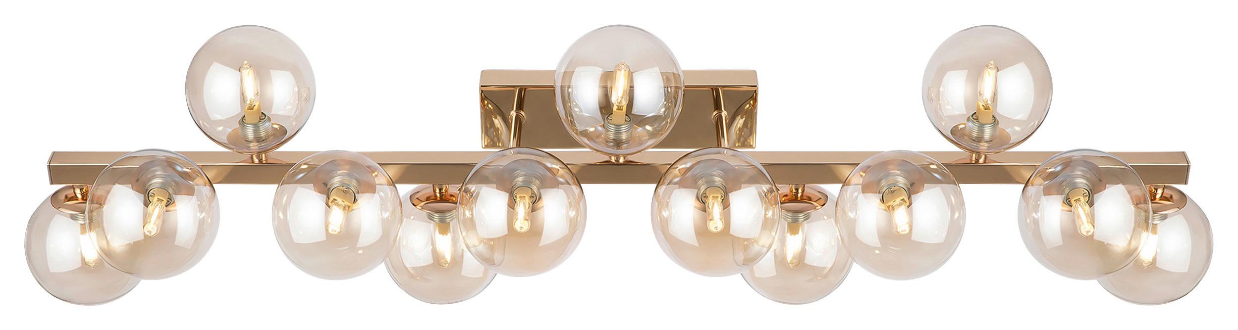 Wandleuchte Dallas - Goldfarben, Trend, Glas/Metall (95/22/22cm) - MAYTONI