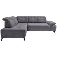 Ecksofa Fiore, Grau S: 200x272 cm - Schwarz/Grau, MODERN, Textil (200/272cm) - Livetastic
