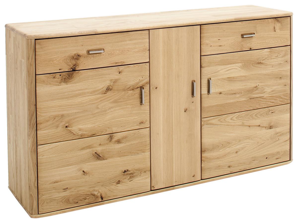 Sideboard Massiv B: 156 cm Ravello Eichefarben - Eichefarben, Design, Holz (156/90/44cm) - Livetastic