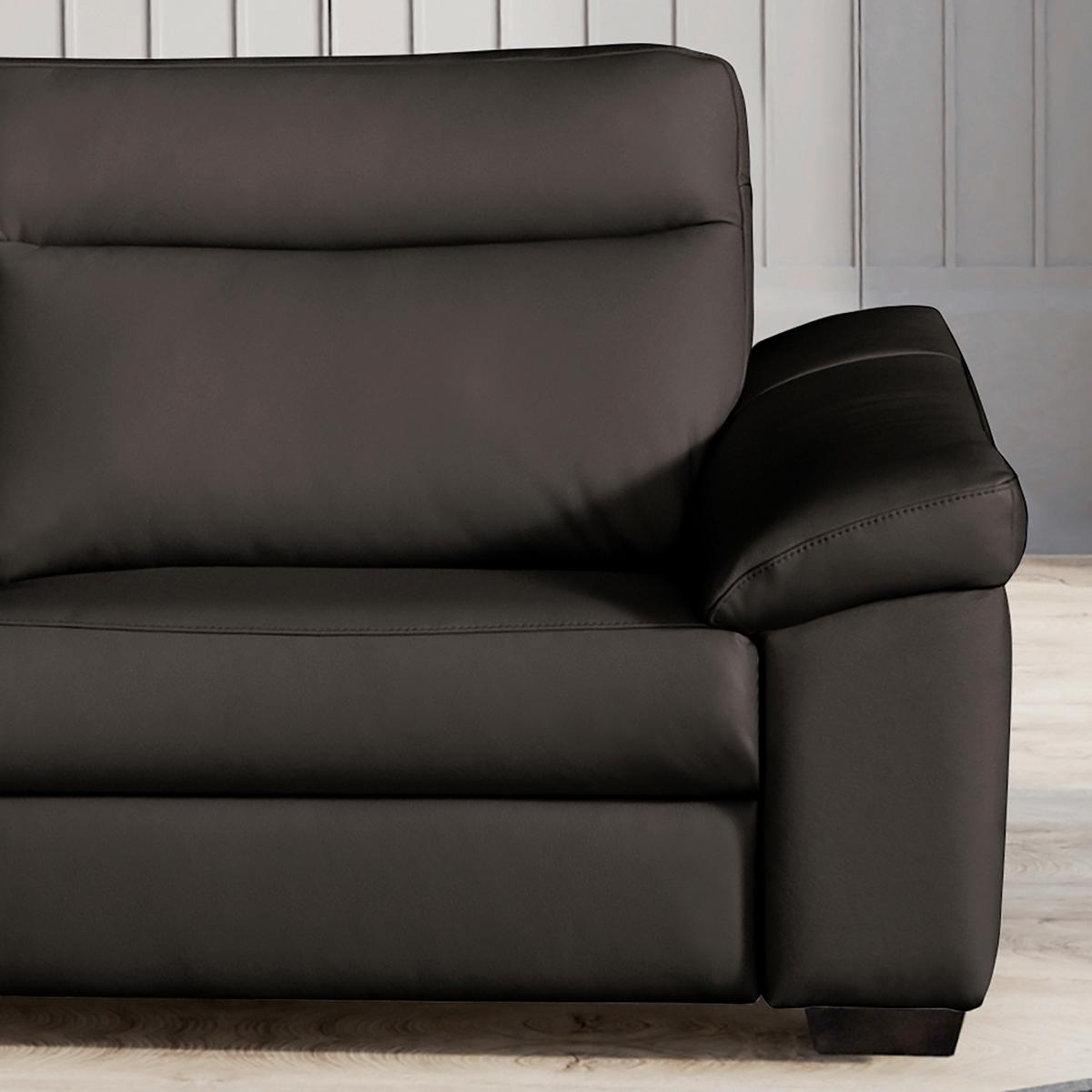 Ecksofa Dakar Braun B: 299x299 Cm - Schwarz/Braun, Design, Leder (299/299cm) - Livetastic