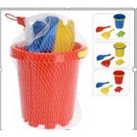 Strandspielset Strandspielzeugset - Blau/Gelb, Basics, Kunststoff (21/21/6cm)