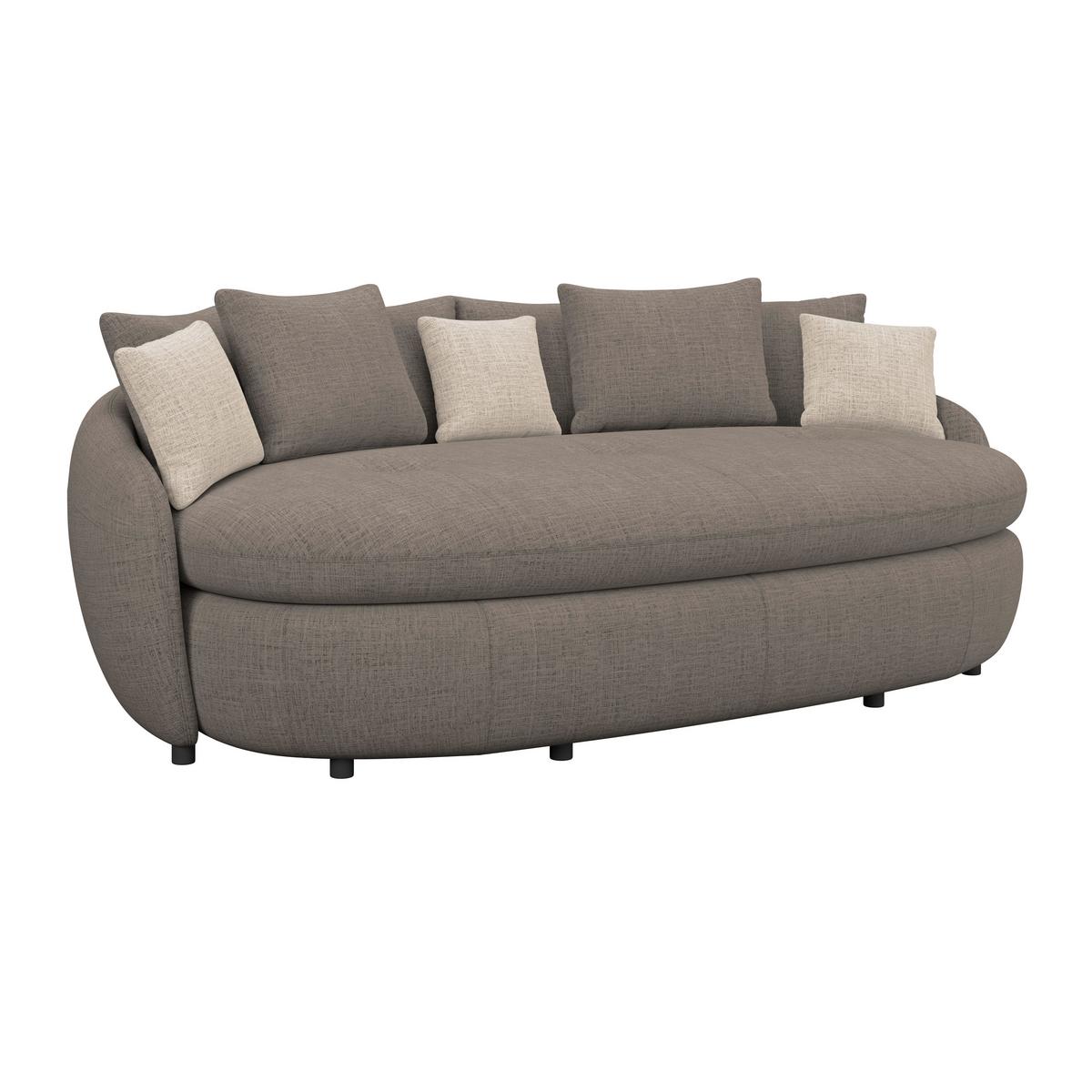 Mega pohovka ARUBA 2, hnedá ženilka - hnedá/čierna, Trend, textil/plast (238/80/140cm) - Luca Bessoni
