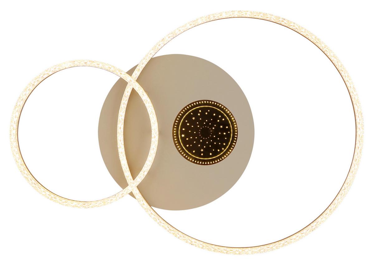 STROPNÉ LED SVIETIDLO SANFORD - číra/piesková, Design, kov/plast (70/50/11cm) - Globo