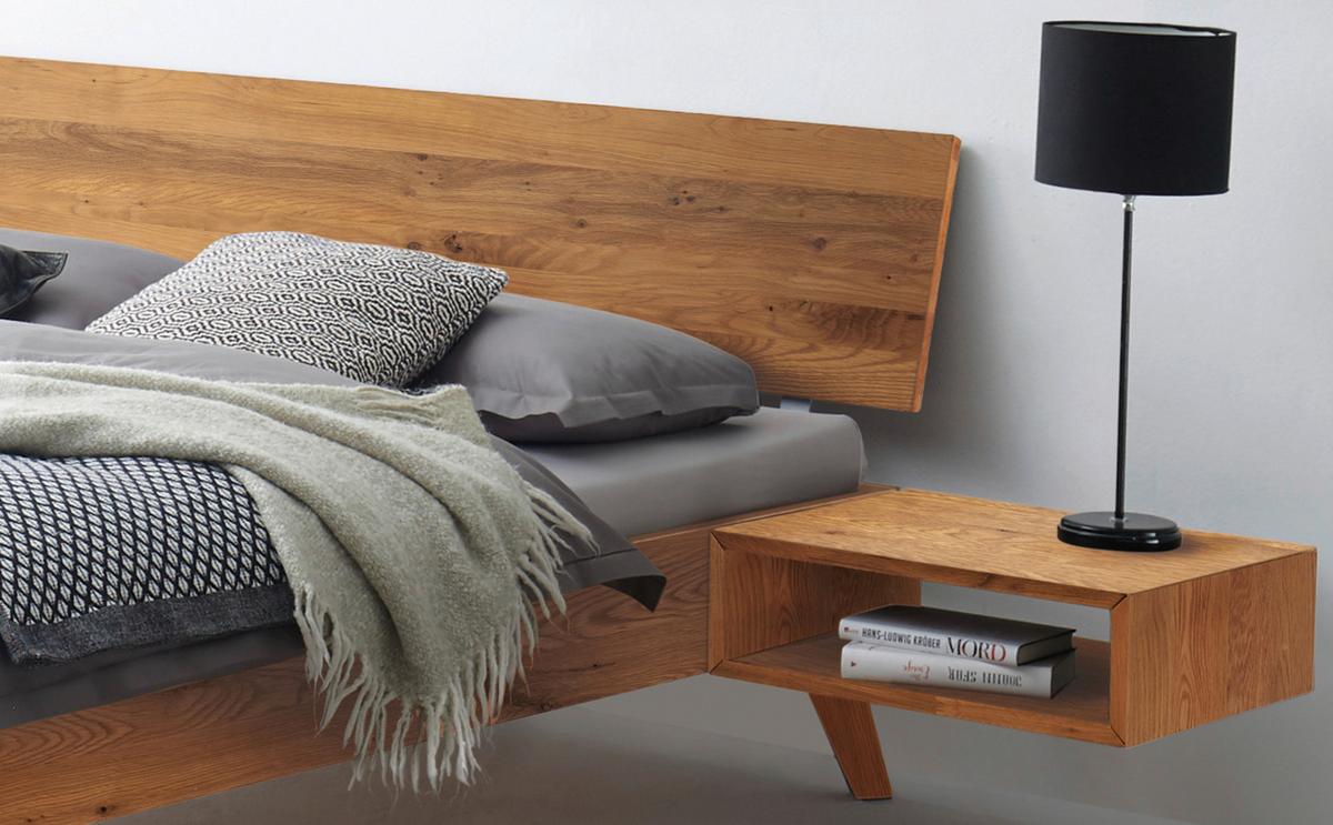 Bett Ancona, Wildeiche 160x200 cm - Wildeiche/Eichefarben, Natur, Holz (160/200cm) - Hasena