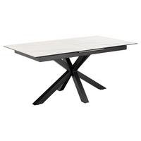 Esstisch Ausziehbar Heaven 168-210x90x75,5cm Schwarz/weiß - Schwarz/Weiß, Trend, Keramik/Metall (168-210/90/75,5cm) - MID.YOU