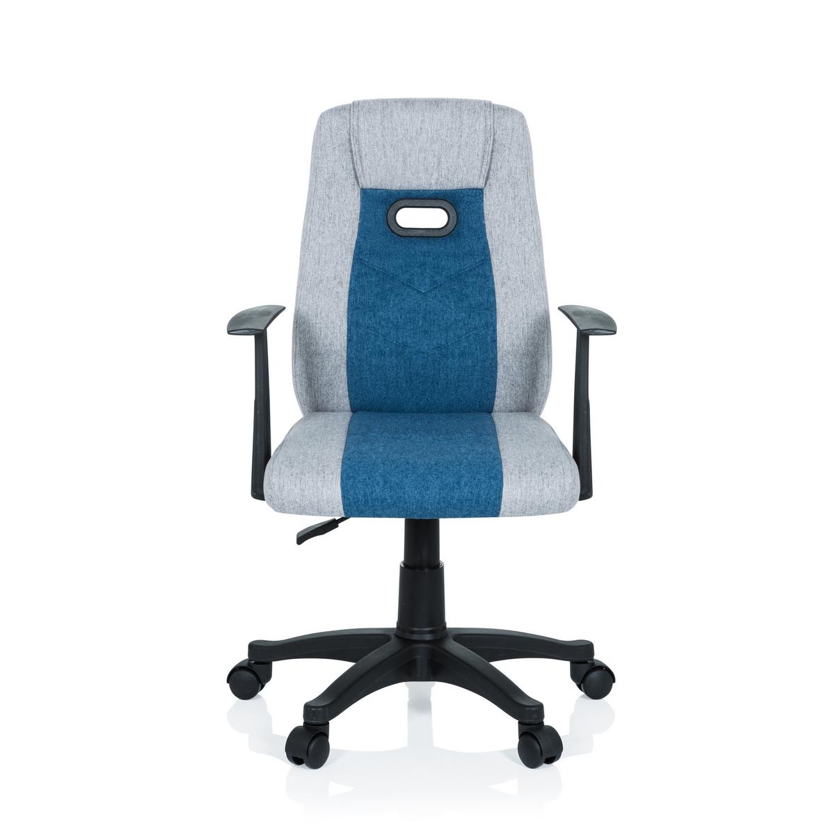 Jugenddrehstuhl Kiddy Extra Blau/Grau - Blau/Schwarz, Basics, Kunststoff (55/95-105/45cm) - MID.YOU