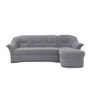 Ecksofa Sarafina - Dunkelgrau/Schwarz, KONVENTIONELL, Textil (232/146cm) - MID.YOU