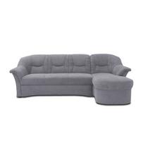 Ecksofa mit Schlaffunktion Sarafina Dunkelgrau 232x146 cm - Dunkelgrau/Schwarz, KONVENTIONELL, Textil (232/146cm) - MID.YOU