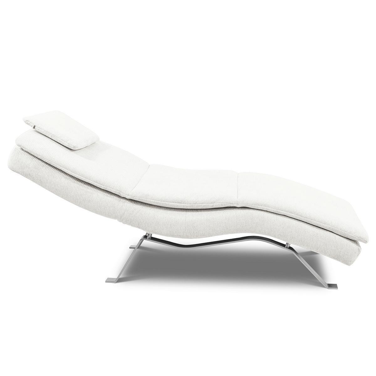 RELAXLIEGE Creme B: 65 cm - Silberfarben/Creme, Design, Textil (65/95/171cm) - Celina Home
