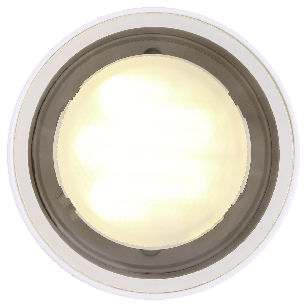 Led Außenleuchte Alcala 11 Watt Aluminium, Deckenmontage - Klar/Weiß, Basics, Glas/Metall (10,8/9,6cm) - Globo