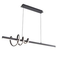 LED-Pendelleuchte Swing Schwarz L: 120 cm - Schwarz, Design, Metall (120/23/150cm)