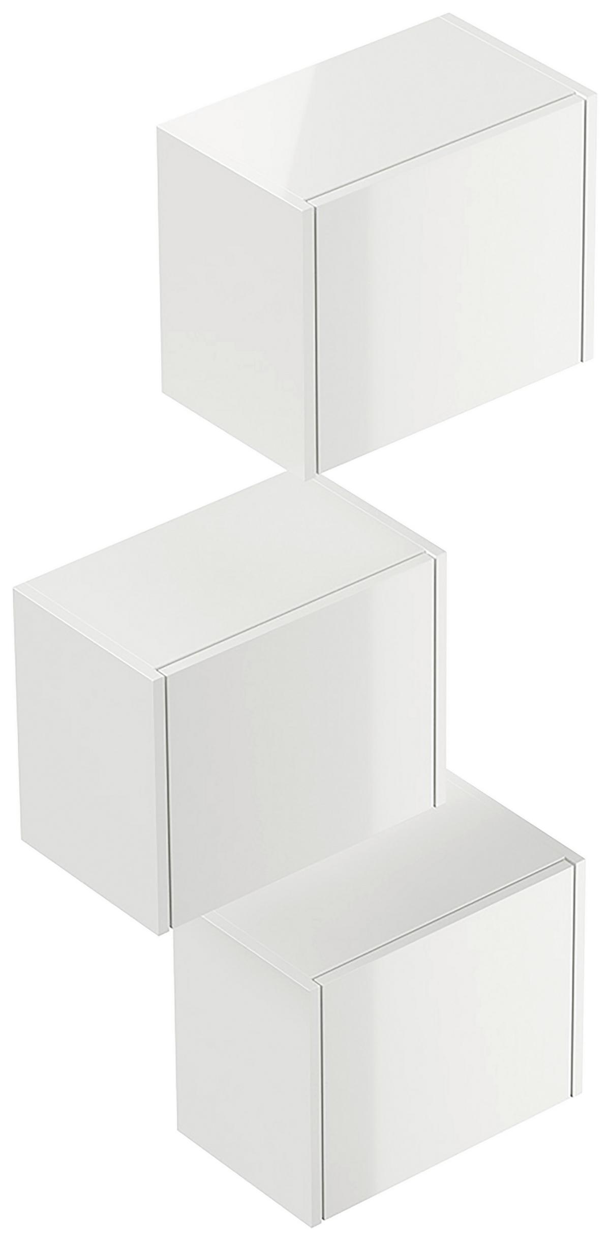 Hängeschrank Limes Weiß Hg B: 41,4 Cm - Weiß Hochglanz, MODERN, Holzwerkstoff (41,4/33,3/25cm) - MID.YOU