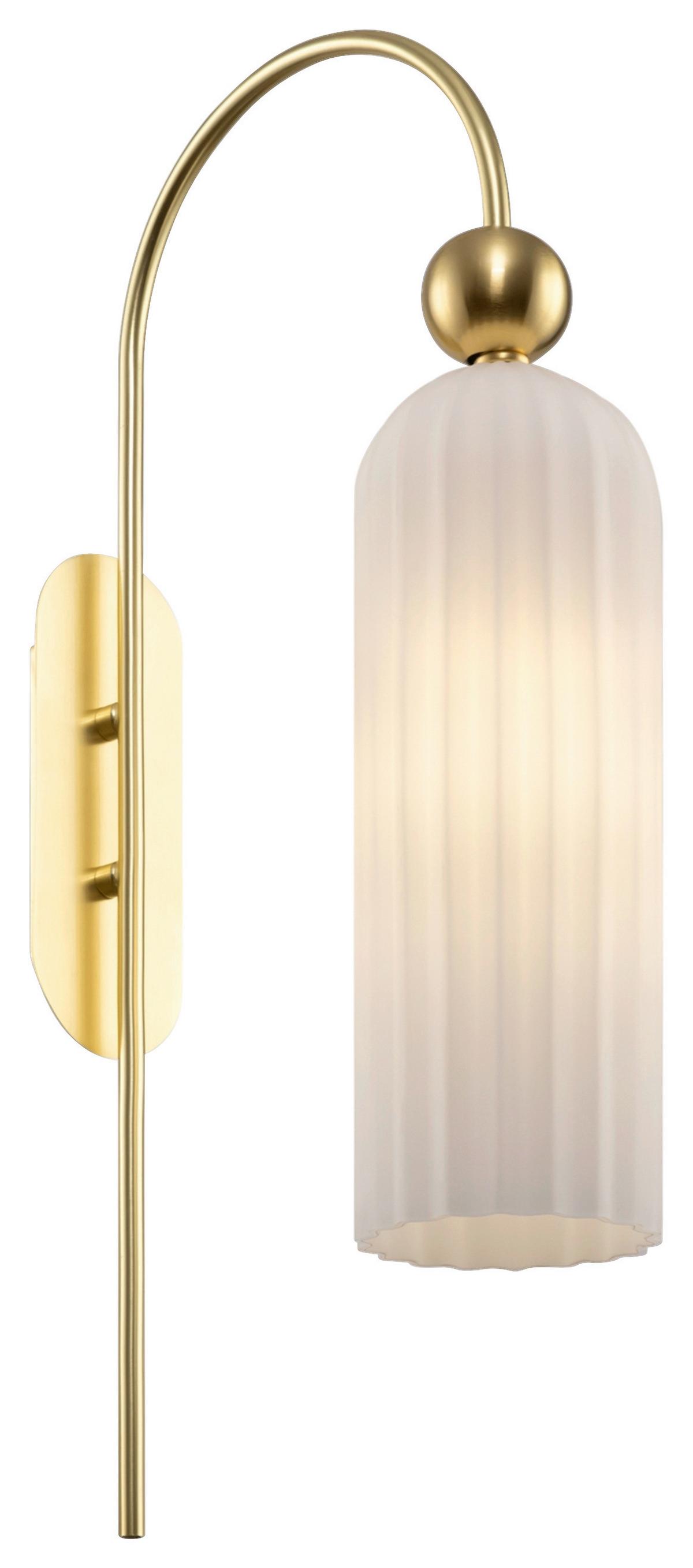Wandleuchte Antic - Goldfarben/Weiß, Glas/Metall (10/53,5/23,5cm) - MAYTONI