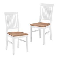 Sada židlí ANTALIA bílá - bílá/přírodní barvy, Moderní, dřevo (44/98/59cm) - P & B