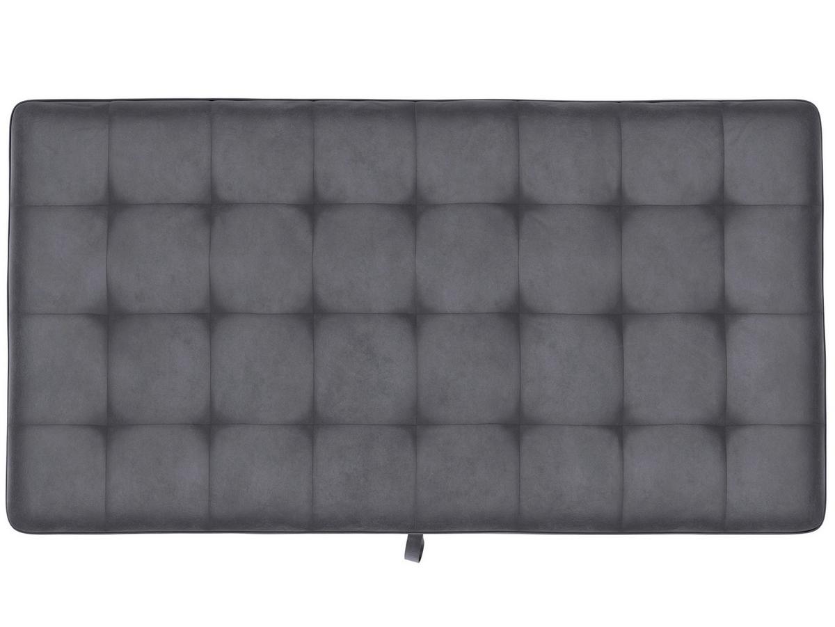 Hocker Palermo Dunkelgrau, mit Stauraum - Dunkelgrau/Schwarz, Basics, Textil (130/43/69cm) - Livetastic