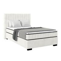Boxbett Maya 120 - Creme/Schwarz, MODERN, Holz/Holzwerkstoff (120/200cm)